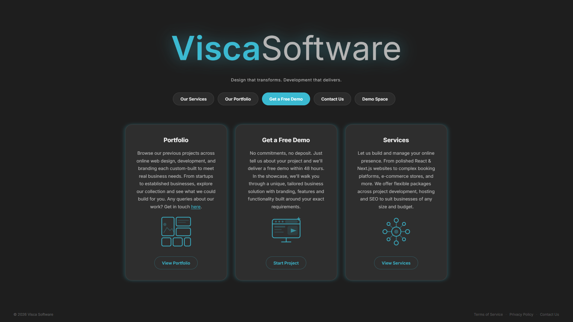 Visca Software Website